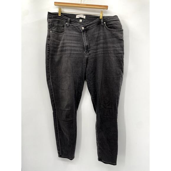 Abercrombie & Fitch Dark Grey Super Skinny Ankle High Rise Curve Love - Picture 2 of 4